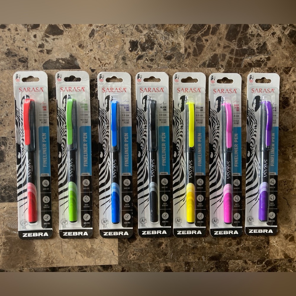 Sarasa Fineliner Art Crafts Calligraphy Writing Pens Multi Colors Lot